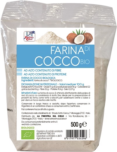 FSC FARINA DI COCCO BIO AD ALTO CONTENUTO DI FIBRA 500 G - Fontenova srl