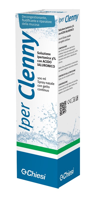 IPER CLENNY SPRAY NASALE EROGAZIONE CONTINUA SOLUZIONE IPERTONICA CON ACIDO IALURONICO 100 ML - Fontenova srl