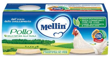MELLIN OMOGENEIZZATO POLLO 2X120 G - Fontenova srl