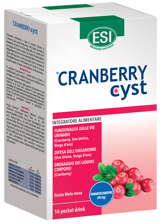 ESI CRANBERRY CYST POCKET DRINK 16 BUSTINE - Fontenova srl