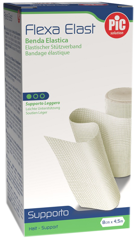 BENDA ELASTICA DI SUPPORTO FLEXA ELAST BIANCA CM 8X4,5 M - Fontenova srl