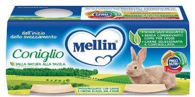 MELLIN OMOGENEIZZATO CONIGLIO 2 X 80 G - Fontenova srl