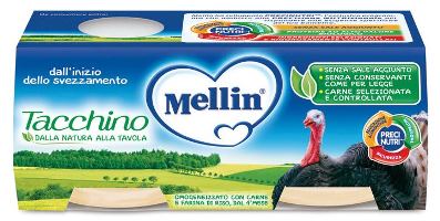 MELLIN OMOGENEIZZATO TACCHINO 2 X 80 G - Fontenova srl