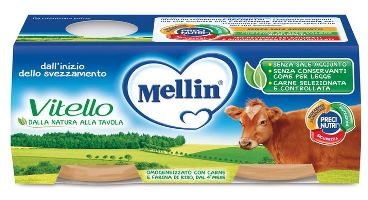 MELLIN OMOGENEIZZATO VITELLO 2 X 80 G - Fontenova srl