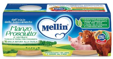 MELLIN OMOGENEIZZATO MANZO PROSCIUTTO CON VERDURE - Fontenova srl