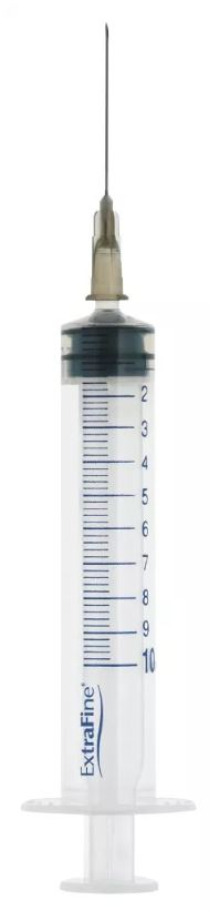 SIRINGA EXTRAFINE IPODERMICA 10 ML AGO 12 GAUGE 22 - Fontenova srl