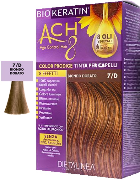 BIOKERATIN ACH8 COLOR PRODIGE 7/D BIONDO DORATO - Fontenova srl