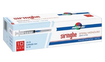 SIRINGA PER VENIPUNTURA MASTER-AID 5 ML GAUGE 23 10 PEZZI - Fontenova srl