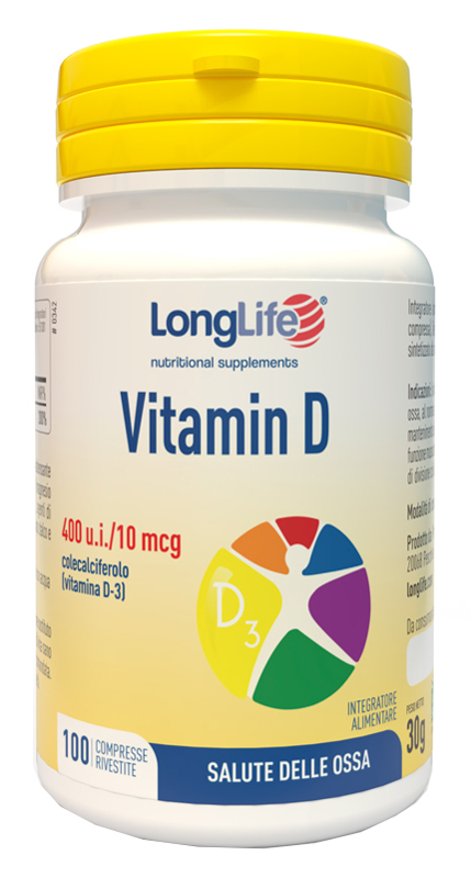 LONGLIFE VITAMIN D 400UI 100 COMPRESSE RIVESTITE - Fontenova srl