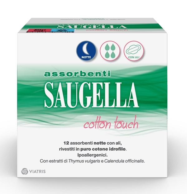 SAUGELLA COTTON TOUCH ASSORBENTI NOTTE 12 PEZZI - Fontenova srl