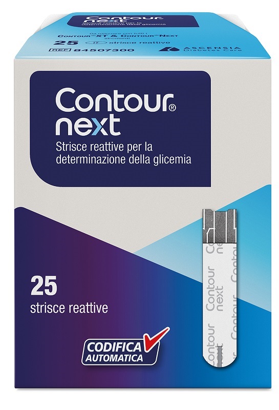 STRISCE MISURAZIONE GLICEMIA CONTOUR NEXT 25 PEZZI - Fontenova srl