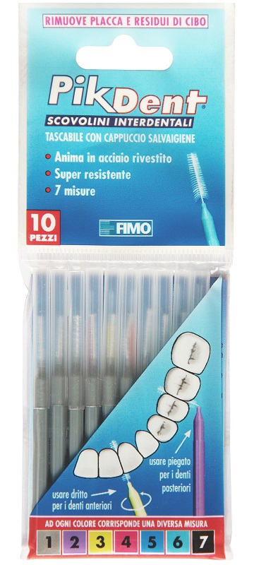 PIKDENT STUZZICOLINO 1 GRIGIO 10 PEZZI - Fontenova srl