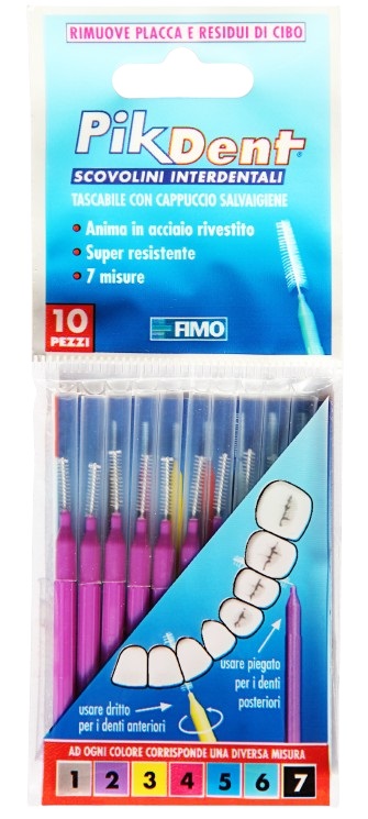 PIKDENT STUZZICOLINO 2 VIOLA 10 PEZZI - Fontenova srl