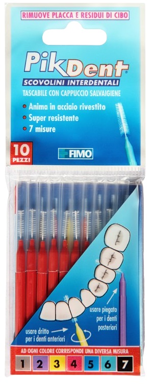 PIKDENT STUZZICOLINO 4 ROSSO 10 PEZZI - Fontenova srl