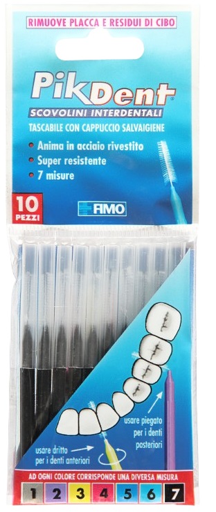 PIKDENT STUZZICOLINO 7 NERO 10 PEZZI - Fontenova srl