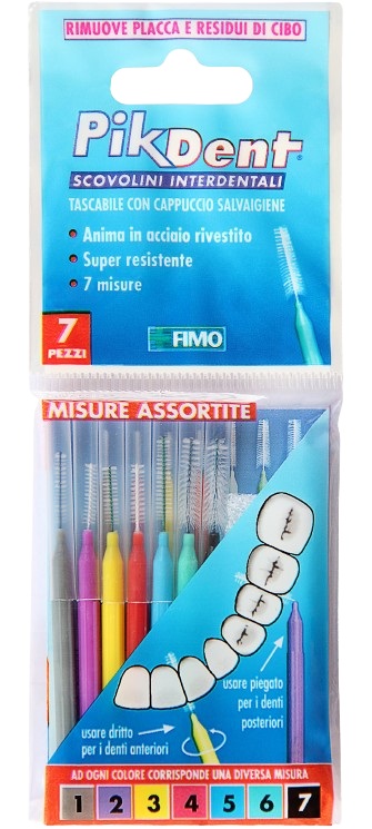 PIKDENT STUZZICOLINO 1 BUSTINA CON 7 MISURE ASSORTITE - Fontenova srl