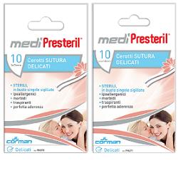 CEROTTO PER SUTURA MEDIPRESTERIL DELICATI TESSUTO NON TESSUTO 6,4X108MM 10 PEZZI - Fontenova srl