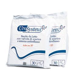 SACCA DI DRENAGGIO DA LETTO PER INCONTINENZA UROSYSTEM TUBO 90 CM CON SCARICO 30 PEZZI - Fontenova srl