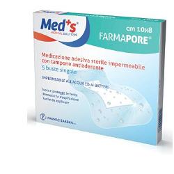 MEDICAZIONE MEDS PORE ADESIVA IMPERMEABILE 10X8CM 5 PEZZI - Fontenova srl