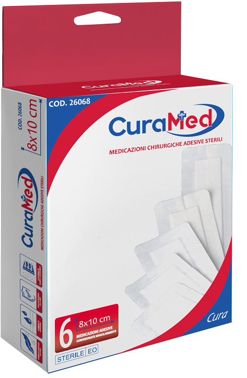 MEDICAZIONE GARZA CURA 8X10CM 6 PEZZI - Fontenova srl