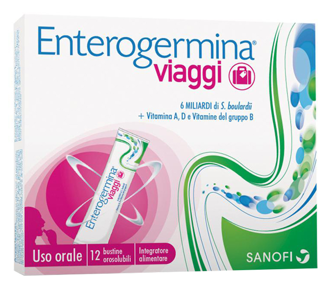 ENTEROGERMINA VIAGGI 12 BUSTINE OROSOLUBILI CONFEZIONE STANDARD - Fontenova srl