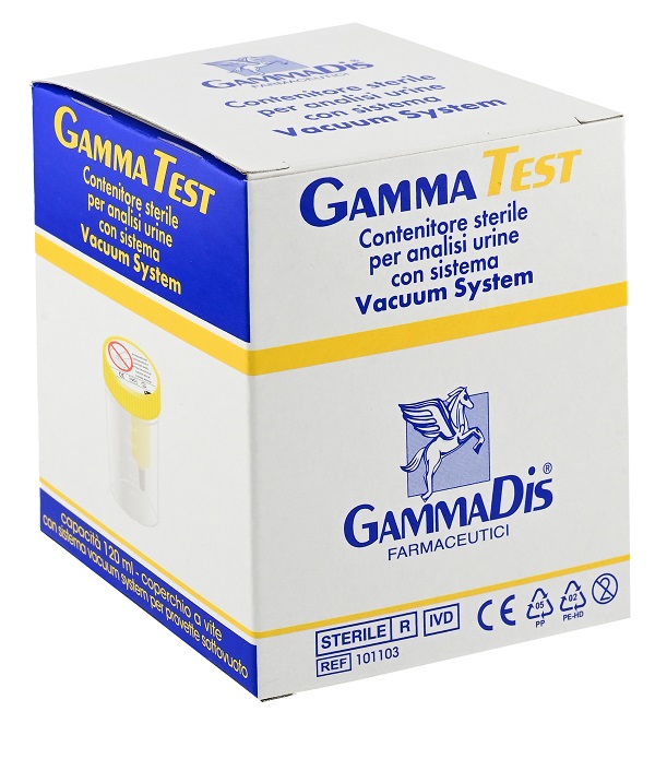 CONTENITORE STERILE PER URINA SOTTOVUOTO 120 ML GAMMADIS - Fontenova srl