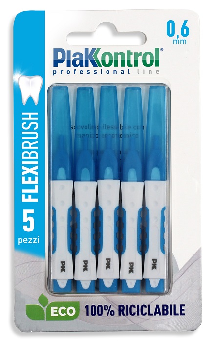 PLAKKONTROL SCOVOLINO INTERDENTALE FLEXI BRUSH06 BLISTER 5 PEZZI - Fontenova srl