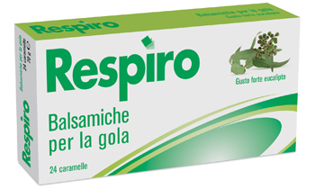 CARAMELLE BALSAMICHE PER LA GOLA RESPIRO GUSTO FORTE EUCALIPTO 24 PEZZI - Fontenova srl
