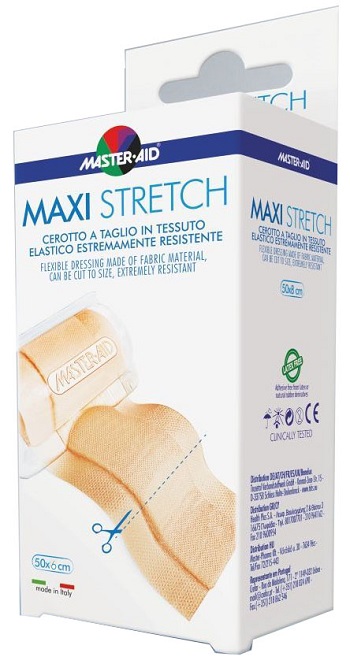 MASTER-AID STRETCH CEROTTO A TAGLIO IN TESSUTO ELASTICO RESISTENTE 50 X 6 CM - Fontenova srl