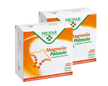 MAGNESIO POTASSIO BIPACCO 40 BUSTE PROFAR - Fontenova srl