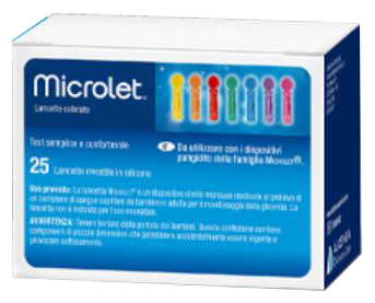 LANCETTE PUNGIDITO PER DISPOSITIVO MICROLET 25 PEZZI - Fontenova srl
