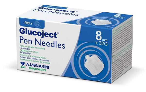AGO PER PENNA DA INSULINA GLUCOJECT 8 MM GAUGE 32 100 PEZZI - Fontenova srl