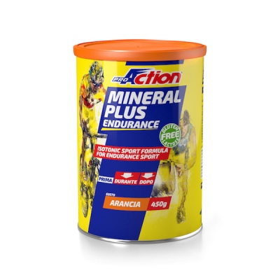PROACTION MINERAL PLUS ENERGETICO E SALINO ISOTONICO ALL'ARANCIA 450 G - Fontenova srl