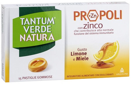 TANTUM VERDE NATURA 15 PASTIGLIE GOMMOSE LIMONE & MIELE - Fontenova srl