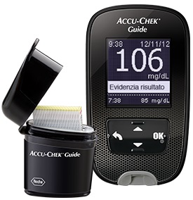 KIT GLUCOMETRO ACCU-CHEK GUIDE MG/DL + PUNGIDITO FASTCLIX - Fontenova srl