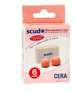 TAPPO AURICOLARE EARPLUG SCUDO IN CERA 6 COPPIE 12 PEZZI ARTICOLO 7EN081 - Fontenova srl