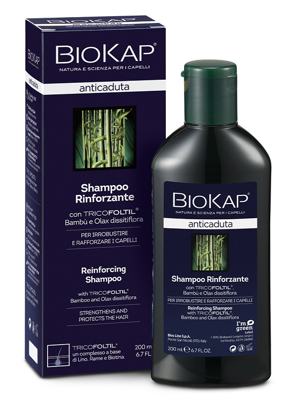 BIOKAP SHAMPOO RINFORZANTE ANTICADUTA CON TRICOBIOTIC NUOVA FORMULA 200 ML - Fontenova srl