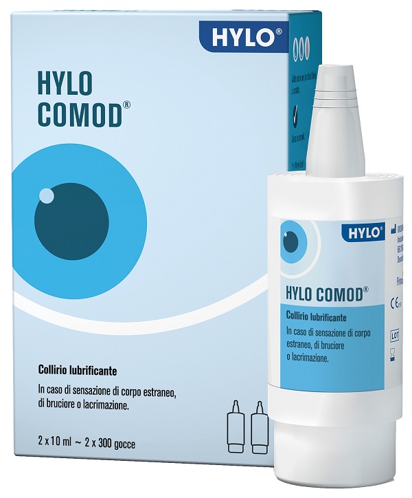 HYLO-COMOD GOCCE OCULARI IALURONATO DI SODIO 0,1% 2 FLACONC INI DA 10 ML - Fontenova srl