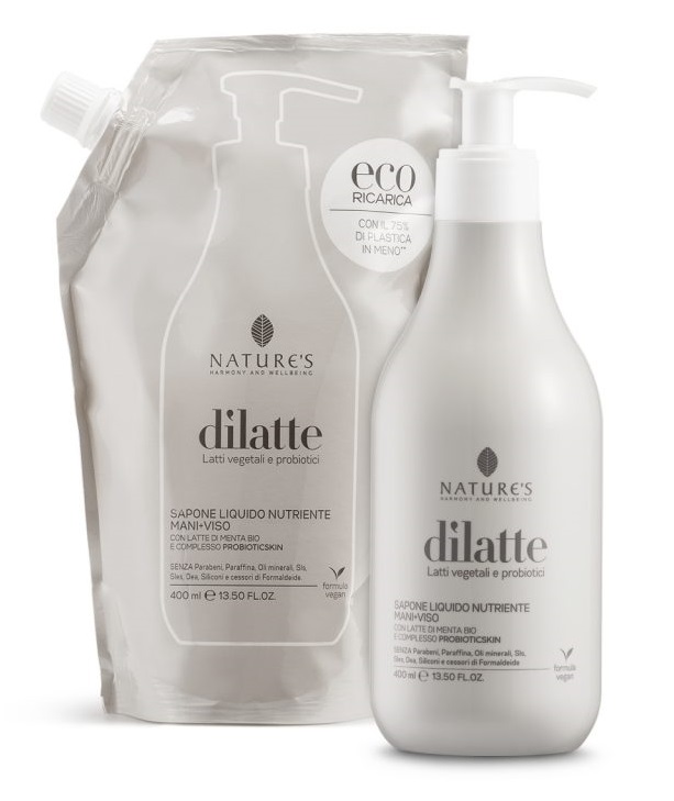 NATURE'S DILATTE SAPONE LIQUITO MANI/VISO RICARICA 400 ML - Fontenova srl