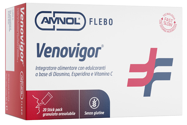 VENOVIGOR 20 STICK PACK GRANULATO OROSOLUBILE CON EDULCORANTE - Fontenova srl