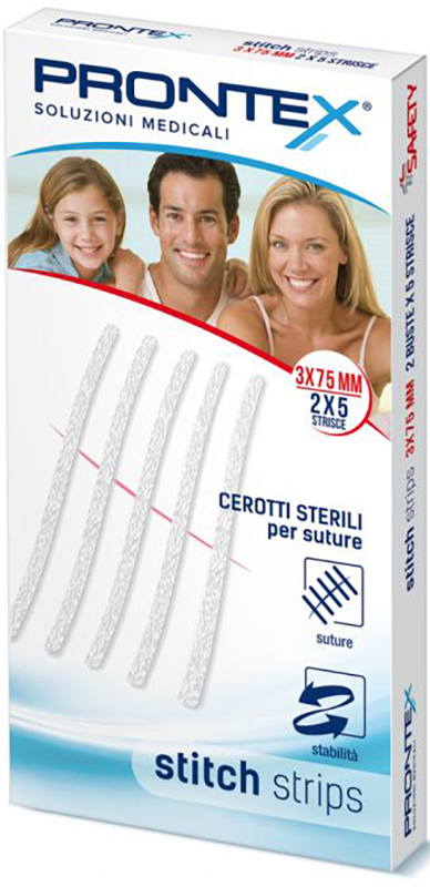 PRONTEX STITCH STRIPS 3X75 10 PEZZI - Fontenova srl