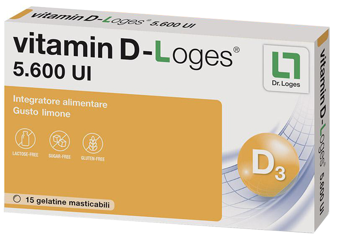 VITAMIN D-LOGES 15 GELATINE MASTICABILI GUSTO LIMONE - Fontenova srl
