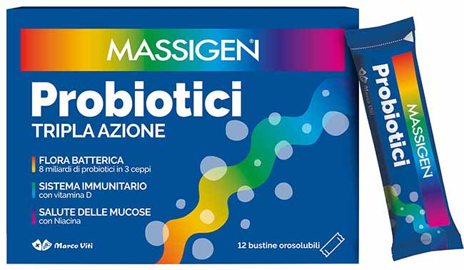 MASSIGEN PROBIOTICI 12 STICKPACK DA 1 G PREZZO PIENO - Fontenova srl