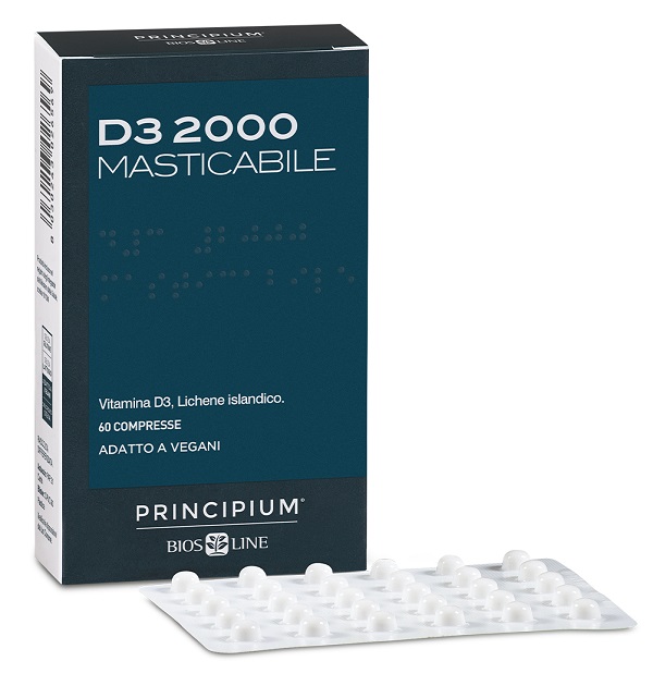 PRINCIPIUM D3 2000 MASTICABILE 60 COMPRESSE - Fontenova srl