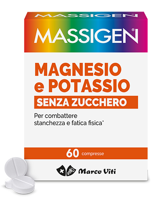 MASSIGEN MAGNESIO POTASSIO SENZA ZUCCHERI 60 COMPRESSE - Fontenova srl