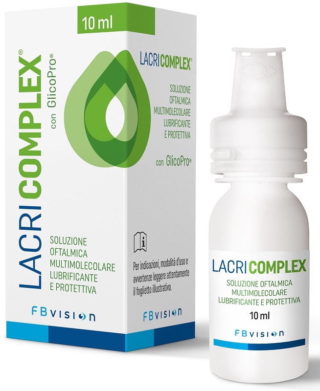 LACRICOMPLEX SOLUZIONE OFTALMICA MULTIMOLECOLARE LUBRIFICANTE PROTETTIVA CON GLICOPRO 10 ML - Fontenova srl