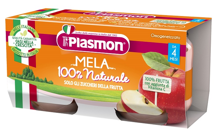 PLASMON OMOGENEIZZATO MELA 2 X 80 G - Fontenova srl