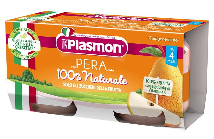 PLASMON OMOGENEIZZATO PERA 2X80 G - Fontenova srl