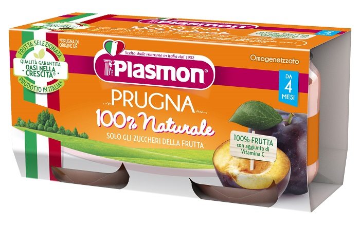 PLASMON OMOGENEIZZATO PRUGNA 2 X 80 G - Fontenova srl