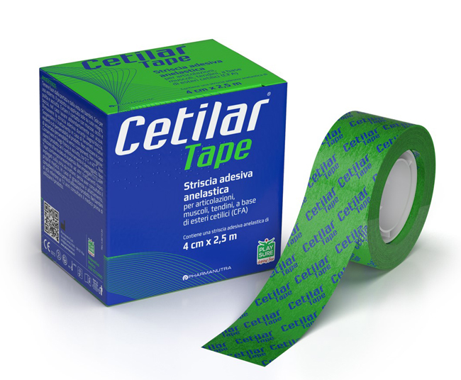 STRISCIA ADESIVA ANELASTICA CETILAR TAPE CM 4 X 2,5 M - Fontenova srl